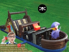 Inflatable Pirate Ship Obstacle Slide