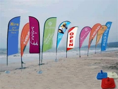 Publicidad pop up flags stand