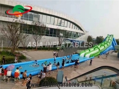 tobogán de agua de ciudad verde inflable gigante