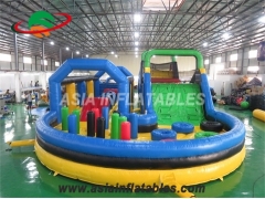 piscina inflable obstáculo