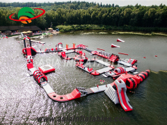 LED Light Inflatable Water Park Aqua Playground Inflatable Water Play Equipment