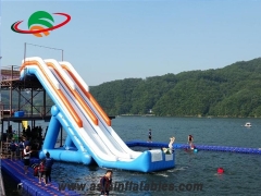 Hot sale Commercial Floating Giant Inflatable Aqua Water Park Flying Slide For Sale