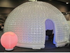 Doble capa de la casa burbuja inflable