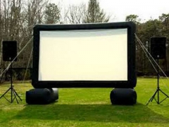 Air seald inflatable movie screen