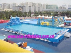 Conjunto de piscina de metal grande piscina