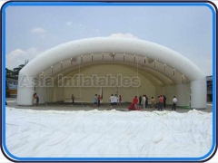 estructura neumática sellada aire, estructura apoyada aire, edificio inflable hermético