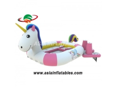 Barco inflable de tubo de unicornio