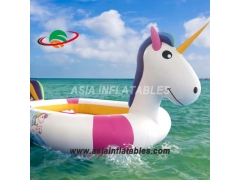 Barco inflable de tubo de unicornio