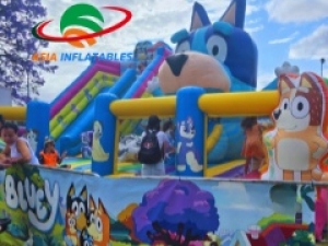 #Bluey Jumping Castle Combo Bounce House Hire Inflatable Theme Park Manufacturers