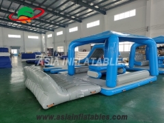 Divertido Plataforma inflable para actividades acuáticas de calidad comercial (capacidad para 6, 8 o 10 personas): superficie antideslizante, PVC resistente a los rayos UV, válvula de inflado rápido, muelle flotante portátil para complejos turísticos y fiestas.