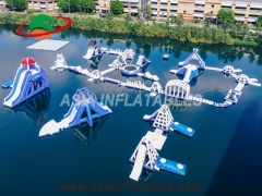 Elegante Parque acuático acuático inflable para adultos, juego de diversión deportiva para el lago.