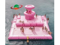 Giant Inflatable Water Park Floating Island Platform Wholesale
